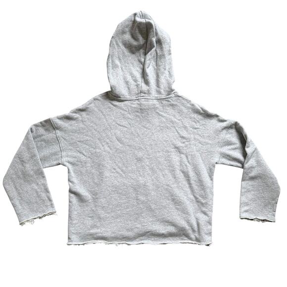 Betsey Johnson Floral Embroidery Drawstring Hoodie Sweatshirt Gray Size M - Picture 5 of 8